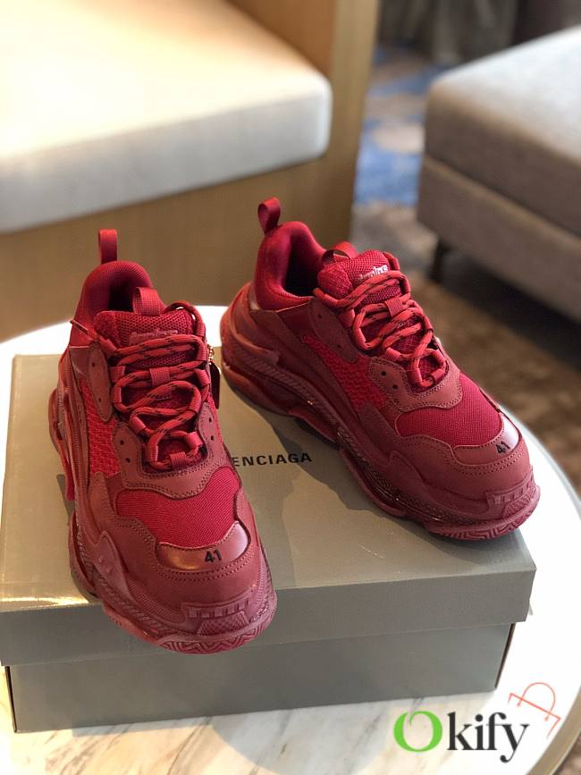 Balenciaga Triple S Sneaker Dark Red 7500 - 1