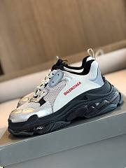 Balenciaga Triple S Sneaker Silver and Black 7504 - 5