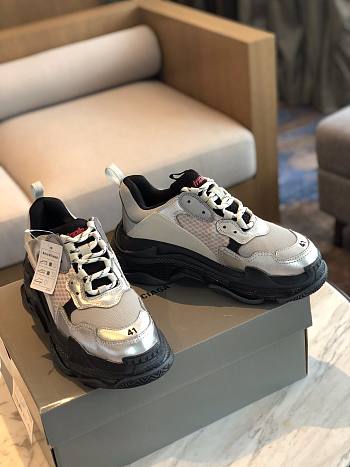 Balenciaga Triple S Sneaker Silver and Black 7504