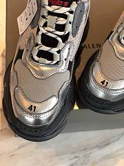 Balenciaga Triple S Sneaker Silver and Black 7504 - 3