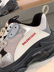 Balenciaga Triple S Sneaker Silver and Black 7504 - 2