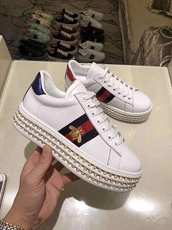 Gucci Ace Embroidered Platform Sneaker 7554