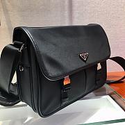 Prada Nylon and Saffiano Leather Bag 32 Black 2VD768B  - 3