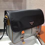 Prada Nylon and Saffiano Leather Bag 32 Gray 2VD768B - 2