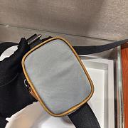 Prada Nylon and Saffiano Leather Bag 32 Gray 2VD768B - 3