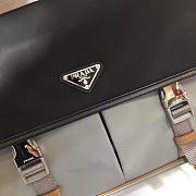 Prada Nylon and Saffiano Leather Bag 32 Gray 2VD768B - 5