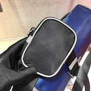 Prada Nylon and Saffiano Leather Bag 32 Navy Blue 2VD768B - 3