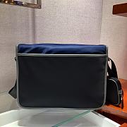 Prada Nylon and Saffiano Leather Bag 32 Navy Blue 2VD768B - 5