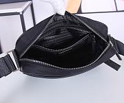 Prada Nylon and Saffiano Leather Bag 23 Black 2VH048  - 5