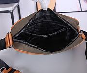Prada Nylon and Saffiano Leather Bag 23 Brown 2VH048 - 5