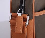 Prada Nylon and Saffiano Leather Bag 23 Brown 2VH048 - 6