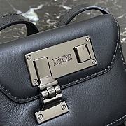 Dior Mini Shoulder Bag Black Leather  - 6