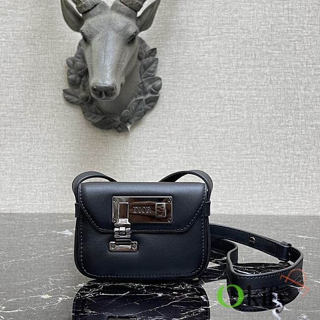 Dior Mini Shoulder Bag Black Leather  - 1