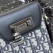 Dior oblique leather patch pocket crossbody 19cm - 6