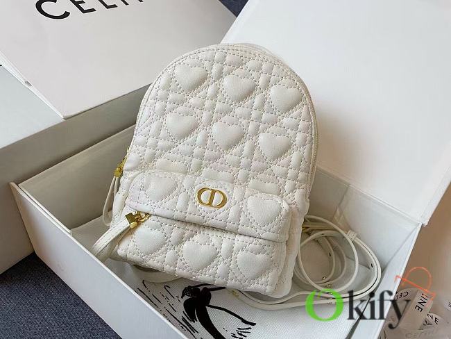 Dior CD Backpack 21 Dioramour White - 1