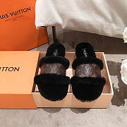 Louis Vuitton Lock It Flat Mule Black 7621 Slipper - 1
