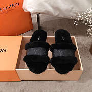 Louis Vuitton Lock It Flat Mule Black 7622 Slipper - 1