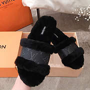 Louis Vuitton Lock It Flat Mule Black 7622 Slipper - 2