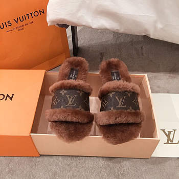Louis Vuitton Lock It Flat Mule Brown 7623 Slipper