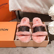 Louis Vuitton Lock It Flat Mule Pink 7625 Slipper - 1