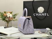 Chanel Mini Coco Handle 19 Purple 99003 - 5