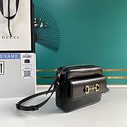 Gucci Horsebit 22.5 Small Shoulder Bag Black 645454 - 3