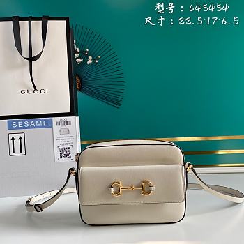 Gucci Horsebit 22.5 Small Shoulder Bag Apricot 645454