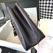Chanel Shopping Bag 34 Black Grained Calfskin Gold Chain - 3