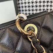 Chanel Shopping Bag 34 Black Grained Calfskin Gold Chain - 4