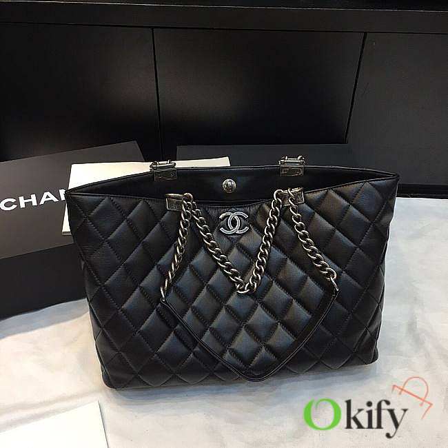 Chanel Dallas Black Shopping Bag 34cm - 1