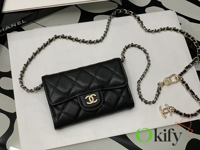 Chanel Original Grained Calfskin 11 Waist Bag Black 81081 - 1