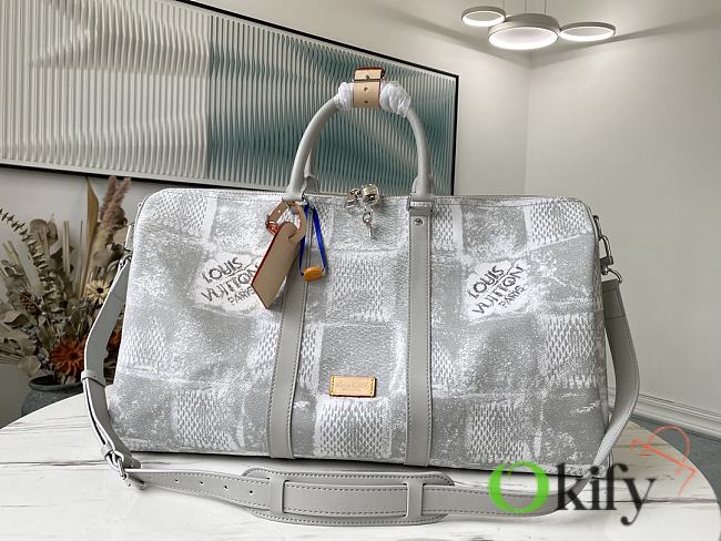 Louis Vuitton Keepall 50 BANDOULIÈRE Gray N50069 - 1