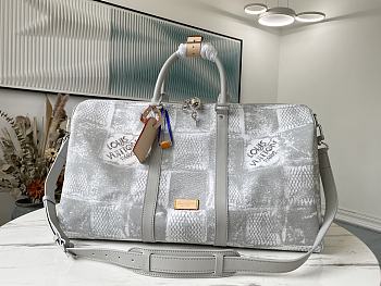 Louis Vuitton Keepall 50 BANDOULIÈRE Gray N50069
