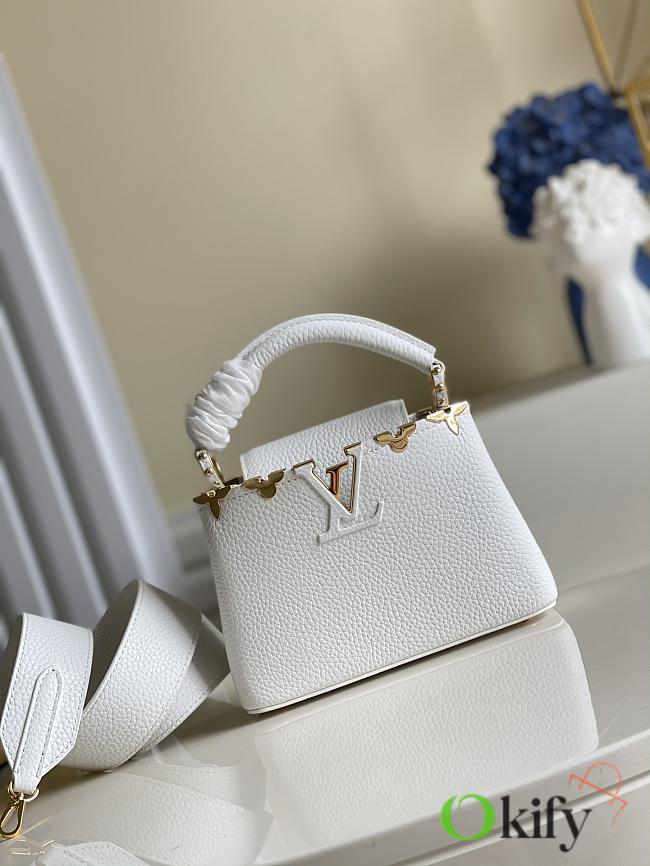 Louis Vuitton Capucines Mini Monogram White M56669 21cm - 1
