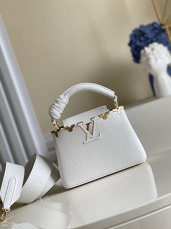 Louis Vuitton Capucines Mini Monogram White M56669 21cm