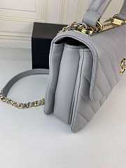 Chanel trendy top-handle new rhombic chain bag gray - 4