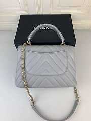 Chanel trendy top-handle new rhombic chain bag gray - 2