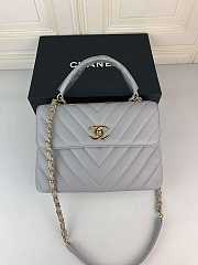 Chanel trendy top-handle new rhombic chain bag gray - 1