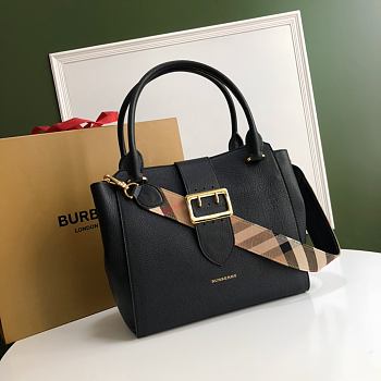 Burberry Large 30 Tote Buckle Black Bag 