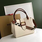Burberry Large 30 Tote Buckle Cream Bag - 1