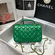 Chanel Handle 20 Green Lamskin 7821 - 5