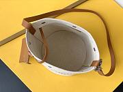 YSL Bucket Canvas 30 Brown Leather 669299 - 2