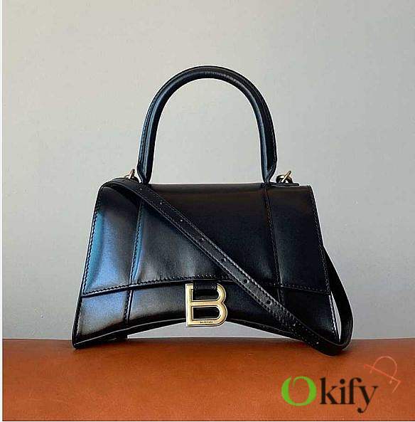 Balenciaga Hourglass 22 Handle Bag Black  - 1