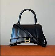 Balenciaga Hourglass 22 Handle Bag Black  - 1