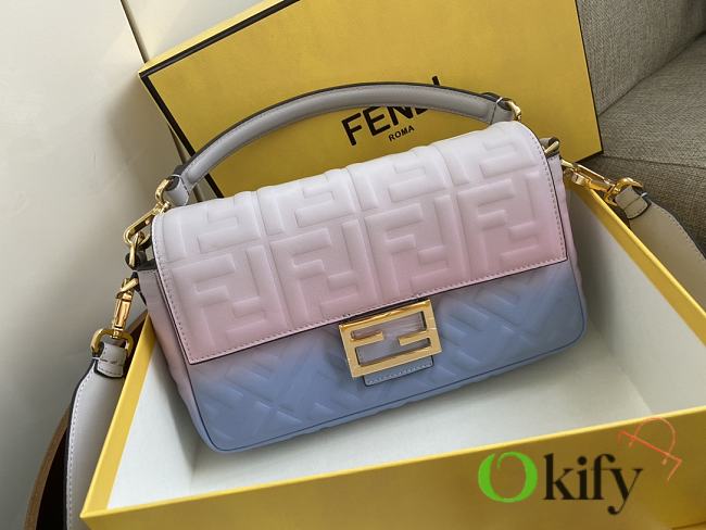 Fendi Conic Baguette 28 Blue and Pink - 1