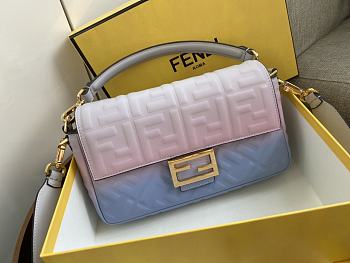 Fendi Conic Baguette 28 Blue and Pink
