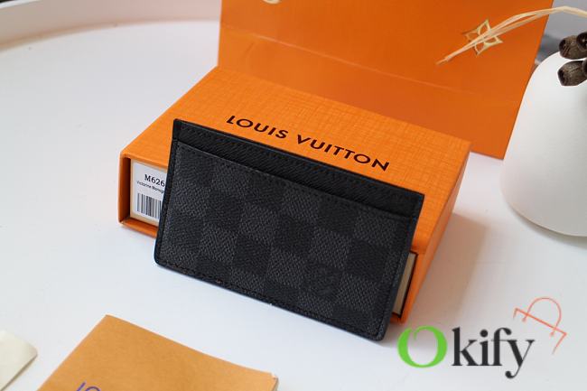 Louis Vuitton Card Holder Damier Graphite Canvas M60248  - 1