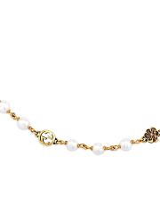 Gucci Gold Tone GG Flower Pearl Necklace 7926 - 3