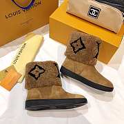 LV snowdrop flat ankle boot brown - 6