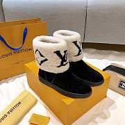 LV snowdrop flat ankle boot black n white - 1